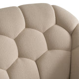 Queen Yolonda - Modern Beige Fabric Bed
