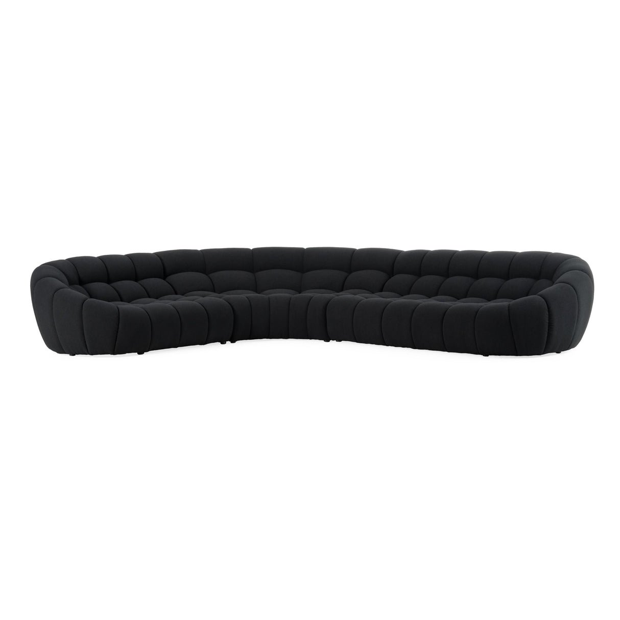 Yolonda Black Fabric Curved Sectional Sofa – VIG Furniture