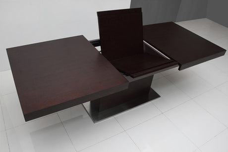 Zenith Modern Red Oak Extendable Dining Table - View Image 1