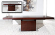Zenith Modern Red Oak Extendable Dining Table - View Image 1