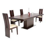 Zenith Modern Red Oak Extendable Dining Table - View Image 1