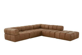 Divani Casa Everest - Modern Brown Leather Modular Sectional Sofa - sold by Home Elegance USA