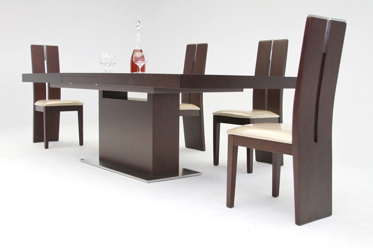Zenith Modern Red Oak Extendable Dining Table - View Image 1