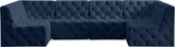 Tuft - Modular Sectional 6 Piece - Navy - Modern & Contemporary - Home Elegance USA