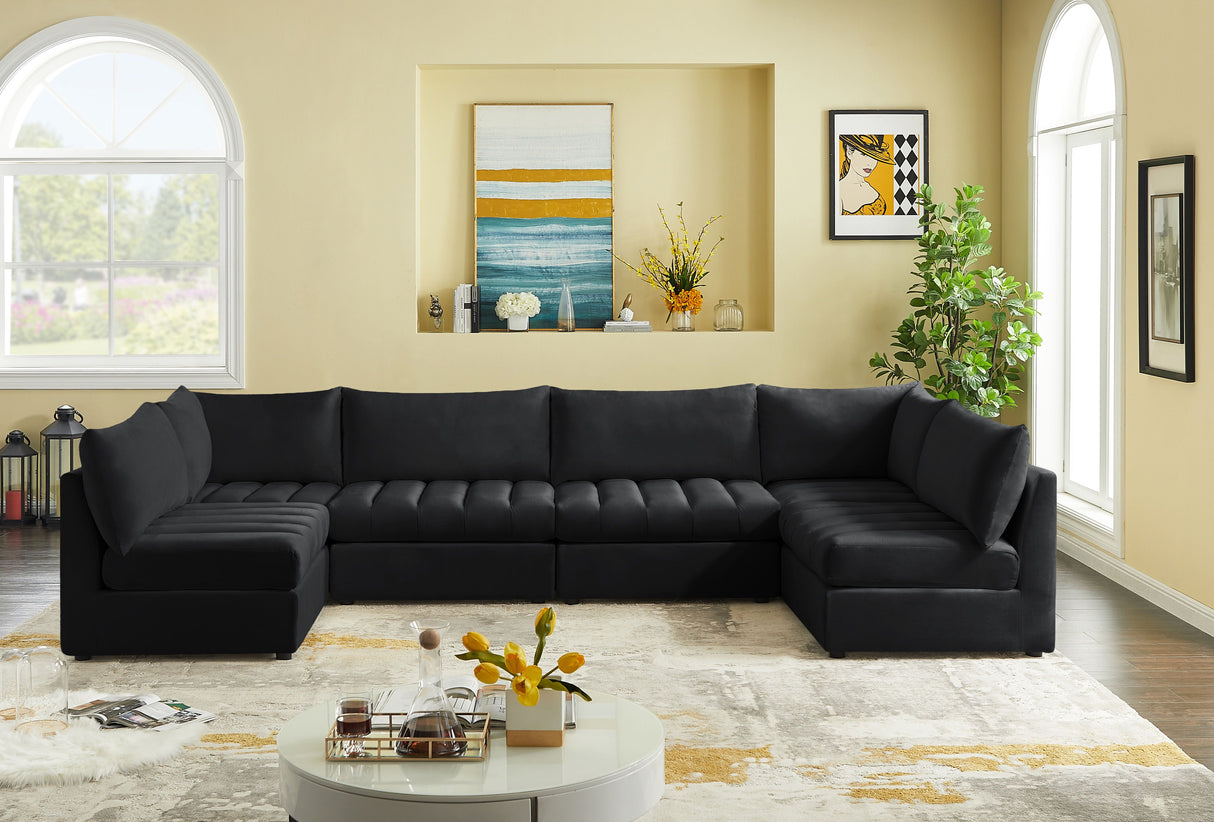 Jacob - Modular Sectional 6 Piece - Black - Home Elegance USA