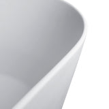 67-inch solid surface soaking bathtub with overflow for bathroom