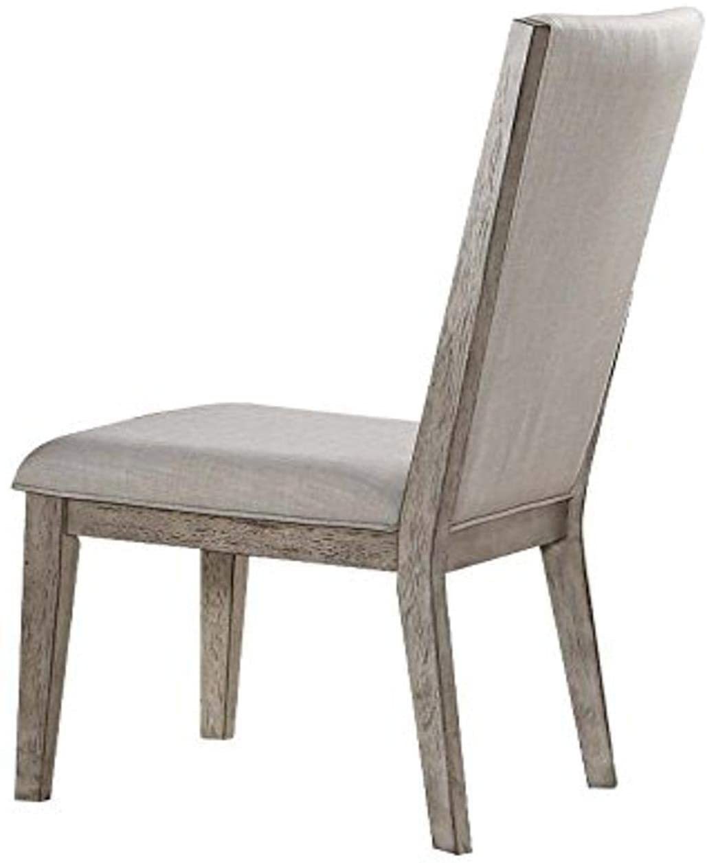ACME Rocky Side Chair (Set-2) in Fabric & Gray Oak 72862 - Home Elegance USA
