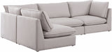 Mackenzie - Modular Sectional 4 Piece - Beige - Fabric - Home Elegance USA