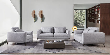 Vig Furniture Divani Casa Beaman - Modern Grey Fabric Sofa Set