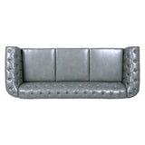 84.65" Rolled Arm Chesterfield 3 Seater Sofa. | Home Elegance USA