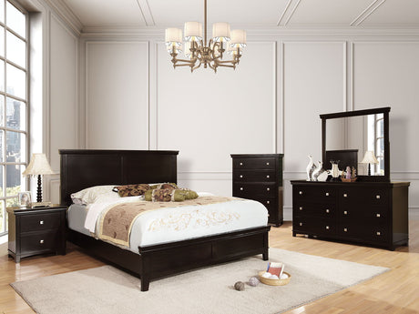 Spruce - 4 Piece Queen Bedroom Set - Espresso - Home Elegance USA