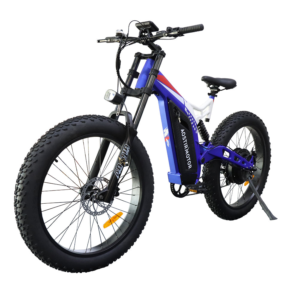 AOSTIRMOTOR 26" 1500W Electric Bike Fat Tire P7 48V 20AH Removable Lithium Battery for Adults S17-1500W