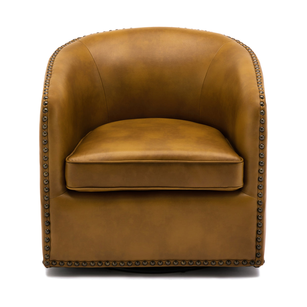 Trenton Swivel Arm Chair - Camel - Home Elegance USA