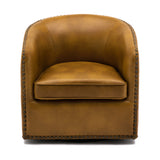 Trenton Swivel Arm Chair - Camel - Home Elegance USA