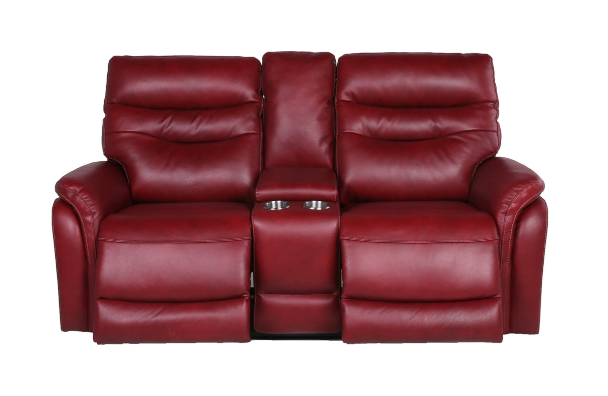 Contemporary Wine Top-Grain Leather Motion Set - Power Recline, USB Charging - Ultimate Comfort and Style Home Elegance USA