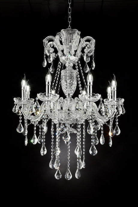 37" In Eilish Silver Crystal 8 - Led Light Chandelier - B072116577 - image - 2