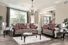 Whitland - Sofa & Loveseat - Light Gray / Red