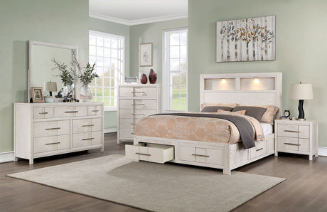 Karla - Eastern King Bed - White - Home Elegance USA