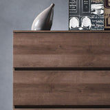 Liv Four-Drawer Contemporary Wood Chest in Walnut Brown - Home Elegance USA