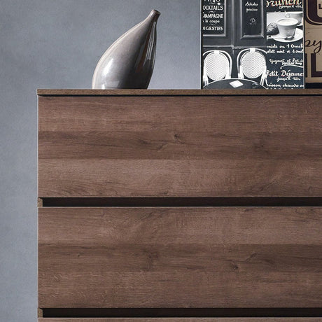 Liv Four-Drawer Contemporary Wood Chest in Walnut Brown - Home Elegance USA