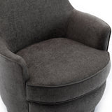 Richfield Charcoal Wood Base Swivel Chair - Home Elegance USA