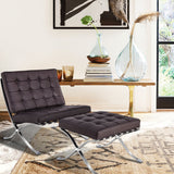 Mid-century Foldable lounge chair with ottoman Home Elegance USA