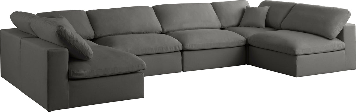 Plush - Cloud Modular Sectional 6 Piece - Grey - Home Elegance USA