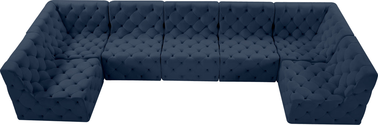 Tuft - Modular Sectional 7 Piece - Navy - Fabric - Home Elegance USA