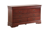 Glory Furniture Louis Phillipe G3100-D Dresser , Cherry - Home Elegance USA