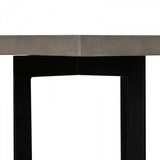 Modrest Sharon Modern Concrete & Black Metal End Table - Home Elegance USA
