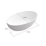 1700mm artificial stone solid surface freestanding bathroom adult bathtub   40 inch extra wide