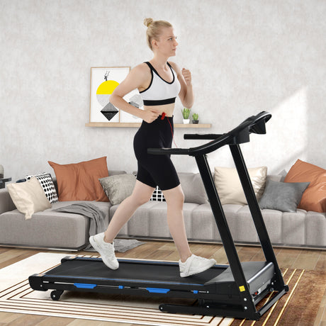 Treadmills for Home, Electric Treadmill with 15% Automatic Incline, Foldable 3.25HP Workout Running Machine Walking, Double Running Board Shock Absorption Pulse Sensor Bluetooth Speaker APP FITSHOW.