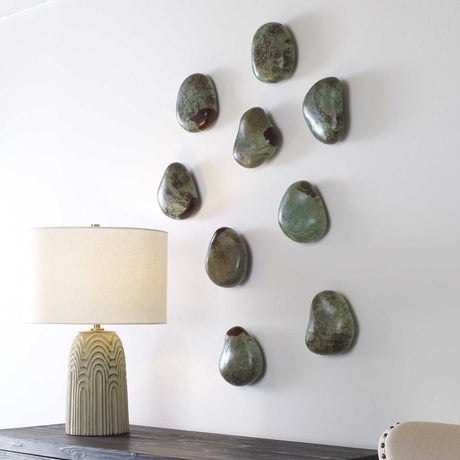 Uttermost Pebbles Wood Wall Decor - Set Of 9 - Home Elegance USA