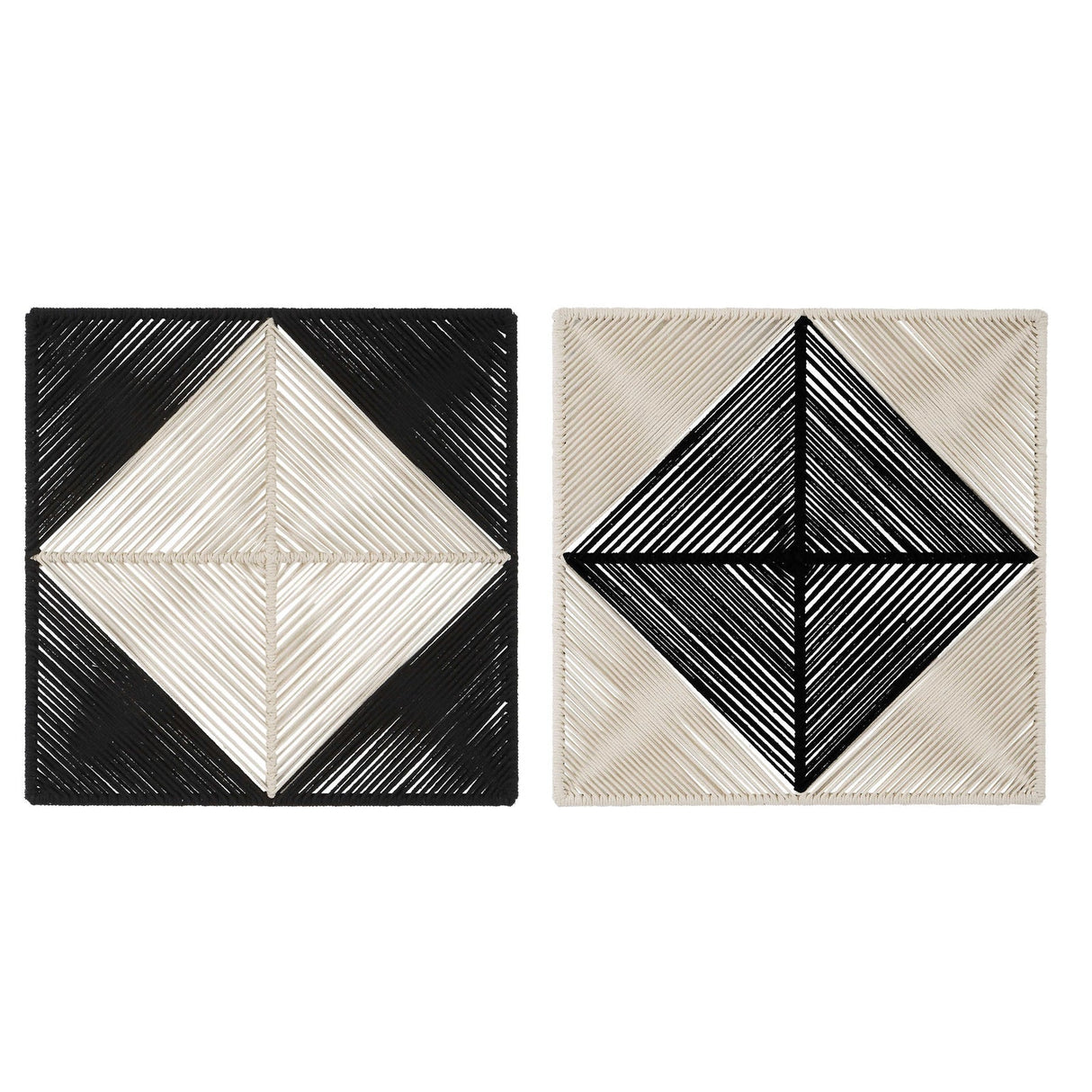Uttermost Seeing Double Rope Wall Squares - Set Of 2 - Home Elegance USA