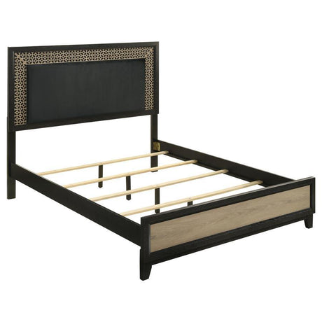 Valencia - Eastern King Bed - Light Brown And Black - Home Elegance USA