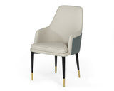 Modrest Duval Modern White & Grey Dining Chair - Home Elegance USA