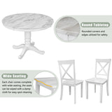 Orisfur. 5 Pieces Dining Table and Chairs Set for 4 Persons, Kitchen Room Solid Wood Table with 4 Chairs - Home Elegance USA