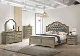 Lasthenia - Queen Bed & 1 Nightstand & Dresser & Mirror - Home Elegance USA