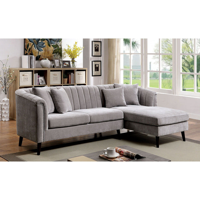 Goodwick - Sectional - Light Gray - Home Elegance USA