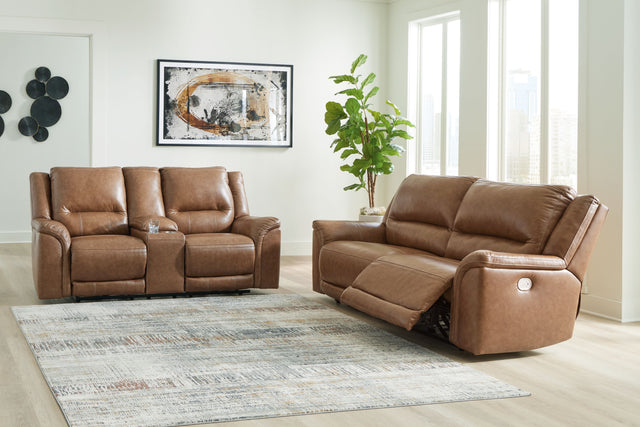 Trasimeno - Caramel - 2 Pc. - Power Reclining Sofa, Power Reclining Loveseat - Home Elegance USA