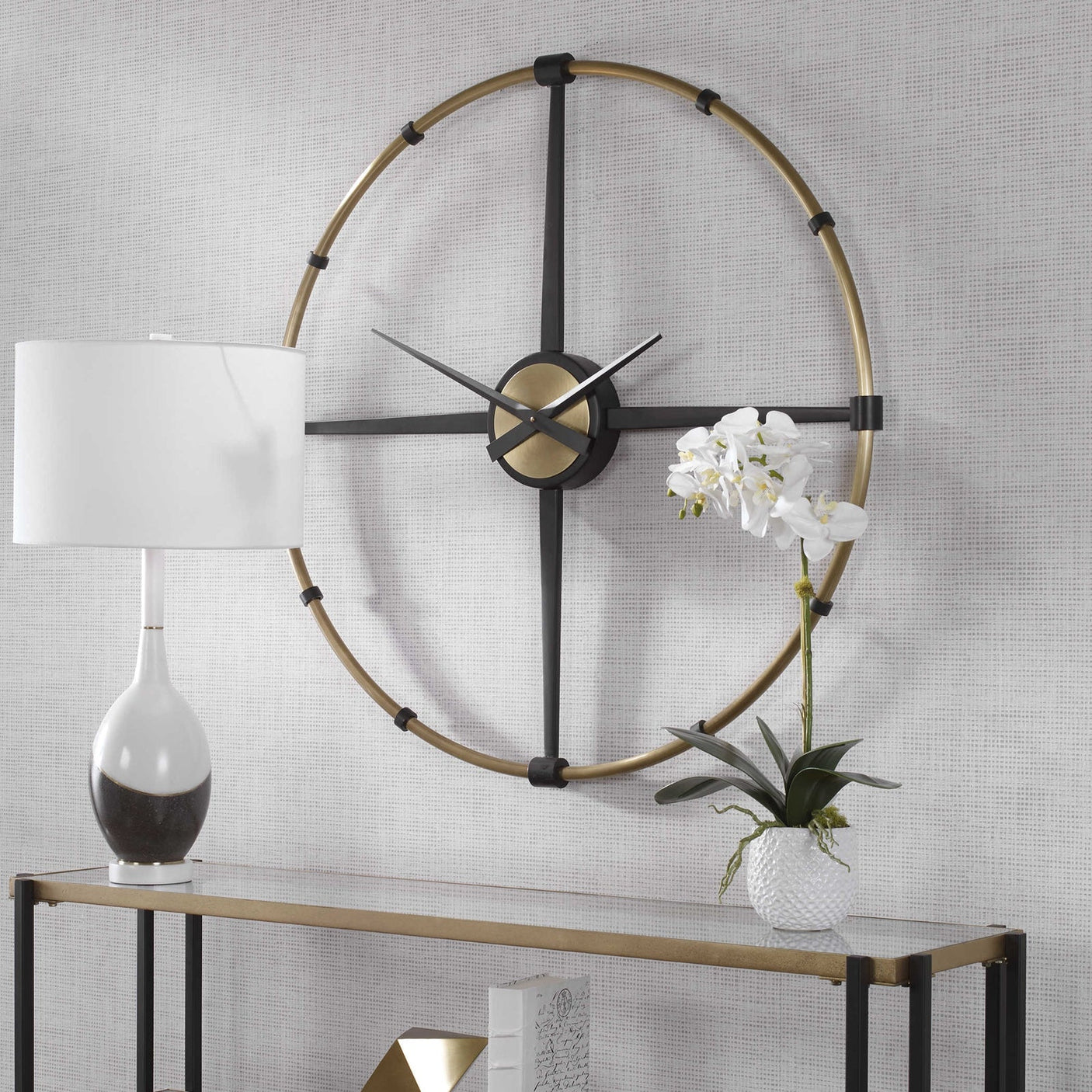 Uttermost Captain Industrial Wall Clock - Home Elegance USA