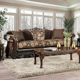 Newdale - Sofa & Loveseat - Brown / Gold - Home Elegance USA