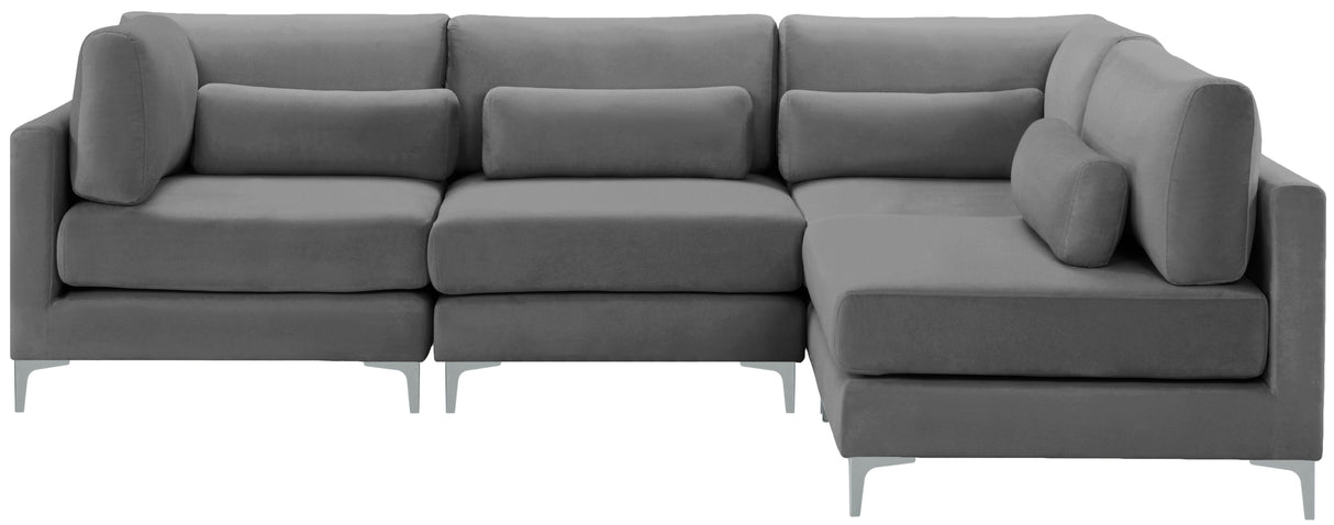 Julia - Modular Sectional 4 Piece - Gray - Home Elegance USA