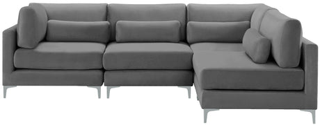 Julia - Modular Sectional 4 Piece - Gray - Home Elegance USA