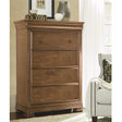 New Lou 4-Drawer Chest Cognac Finish Bedroom Storage – Universal