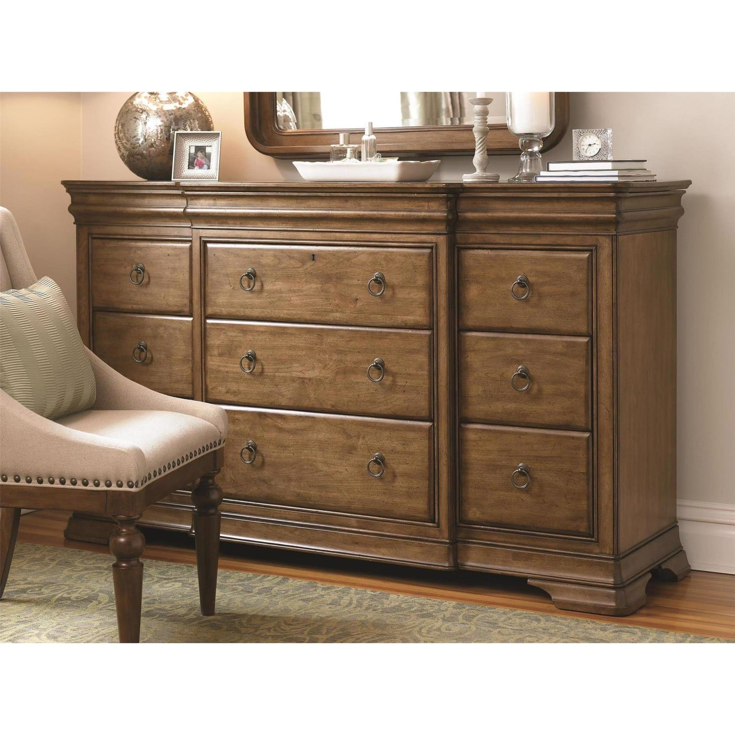 New Lou Drawer Dresser Cognac Finish with 12 Drawers | Universal