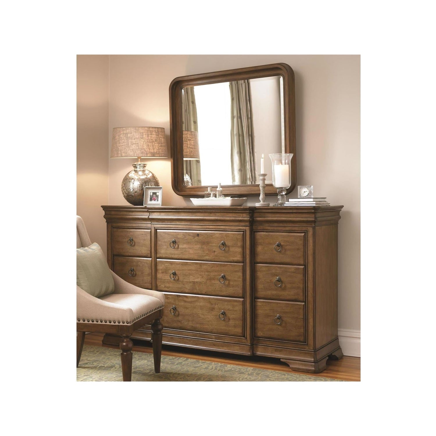 New Lou Drawer Dresser Cognac Finish with 12 Drawers | Universal
