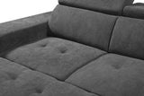 Henrik Light Gray Sleeper Sectional Sofa with Storage Ottoman and 2 Stools - Home Elegance USA