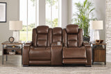 The Man-den - Mahogany - 3 Pc. - Power Sofa, Loveseat, Recliner - Home Elegance USA