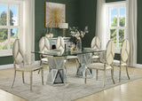 ACME Noralie DINING TABLE Mirrored & Faux Diamonds DN00722 - Home Elegance USA